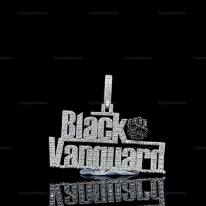 Benutzerdefinierte Buchstabe Name Anhänger, Charm Anhänger, Iced Out Hip Hop Anhänger, Schwarz Moissanite Anhänger, Hip Hop Schmuck, 925 Sterling Silber