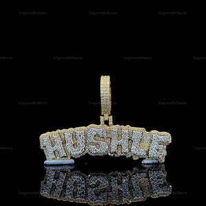 Benutzerdefinierter Buchstabe Hip Hop Anhänger, Anfangsbuchstaben Anhänger, Herren Hip Hop Brief Moissanite Anhänger, Ice Out Hip Hop Schmuck, zweifarbiger Anhänger