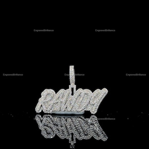 Colgante de hip hop con número personalizado, letra personalizada, colgante de hip hop para hombre, colgante de moissanita, joyería de hip hop Ice Out, plata de ley 925