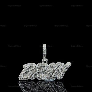 Pingente de Hip Hop com Letra Personalizada, Personalize Sua Letra da Sorte, Pingente de Número de Hip Hop Masculino, Pingente de Moissanite, Joias de Hip Hop Ice Out