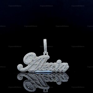 Pingente de Hip Hop com Letra Personalizada, Personalize Sua Letra da Sorte, Pingente de Nome de Hip Hop Masculino, Pingente de Moissanite, Joias de Hip Hop Ice Out