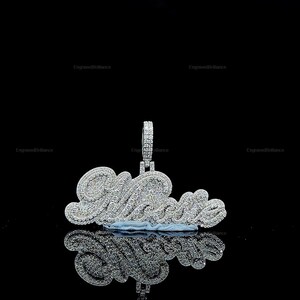 Colgante de hip hop con número personalizado, letra personalizada, colgante de hip hop para hombre, colgante de moissanita, joyería de hip hop Ice Out, plata de ley 925