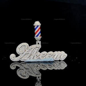 Colgante de hip hop con letras personalizadas, personaliza tu letra de la suerte, colgante con nombre de hip hop para hombre, colgante de moissanita, joyería de hip hop Ice Out