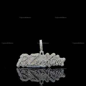 Pingente de Hip Hop com Letra Personalizada, Personalize Sua Letra da Sorte, Pingente de Número de Hip Hop Masculino, Pingente de Moissanite, Joias de Hip Hop Ice Out