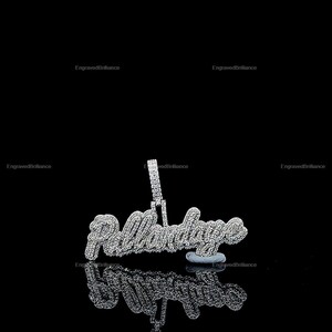 Colgante de hip hop con letras personalizadas, personaliza tu letra de la suerte, colgante con nombre de hip hop para hombre, colgante de moissanita, joyería de hip hop Ice Out