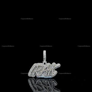 Benutzerdefinierte Buchstabe Hip Hop Anhänger, Charm Anhänger, Herren Hip Hop Namen Anhänger, Moissanite Anhänger, Ice Out Hip Hop Schmuck, 925 Sterling Silber