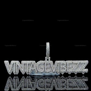 Pingente de Hip Hop com Letra Personalizada, Personalize Seu Nome de Sorte, Pingente de Número de Hip Hop Masculino, Pingente de Moissanite, Joias de Hip Hop Ice Out