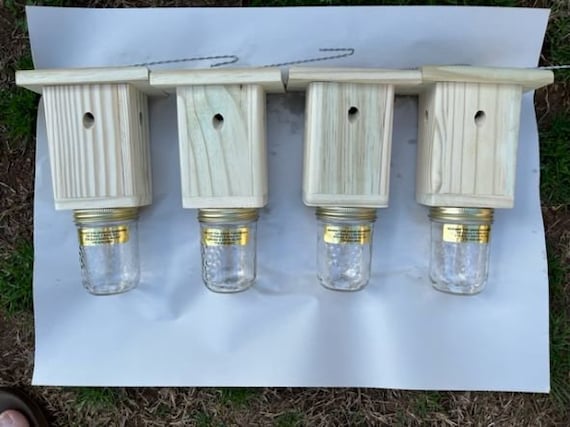 Best Carpenter Bee Trap Set of (4) New Pressure Treated Handmade Free Shipping