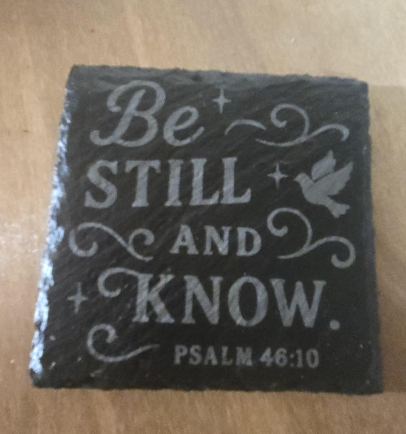 Christian Slate Coasters, Laser Engraved Bible Verses, Christian Home Decor, Religious Gifts