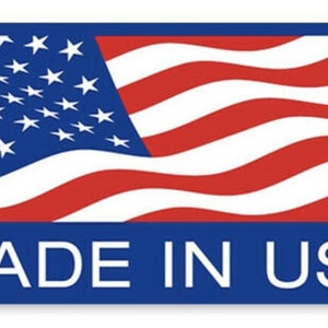 May include: A blue and red American flag with white stars and the text "MADE IN USA" in white letters.