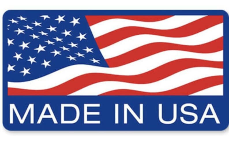 May include: A blue and red American flag with white stars and the text "MADE IN USA" in white letters.
