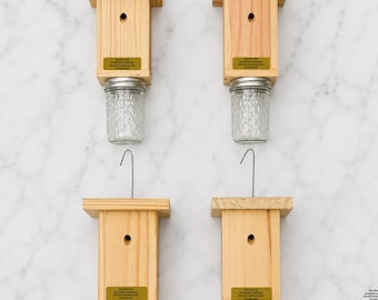 4-Eco-Friendly Carpenter Bee Trap - Wood Boring Bee Deterrent, Set of 4