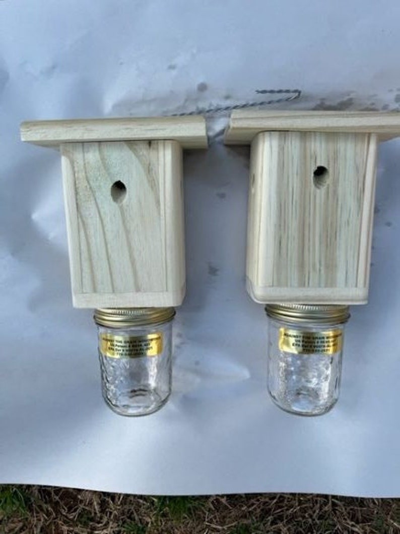 Best Carpenter Bee Trap Set of 2 PRESSURE TREATED Free Shipping image 1