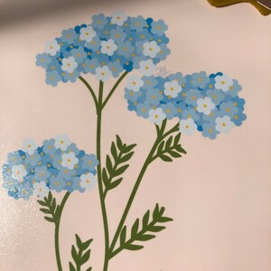 Forget me not flower print image 4