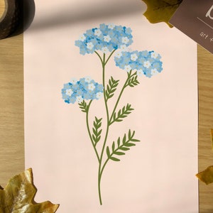 Forget me not flower print image 3