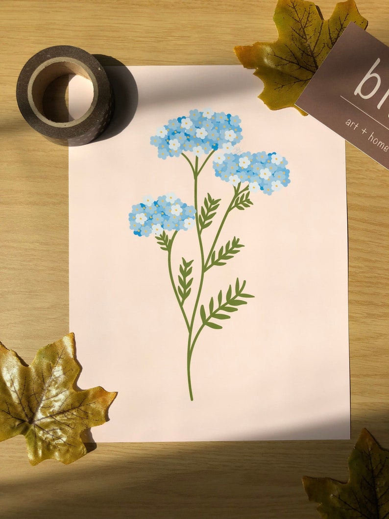 Forget me not flower print imagem 1