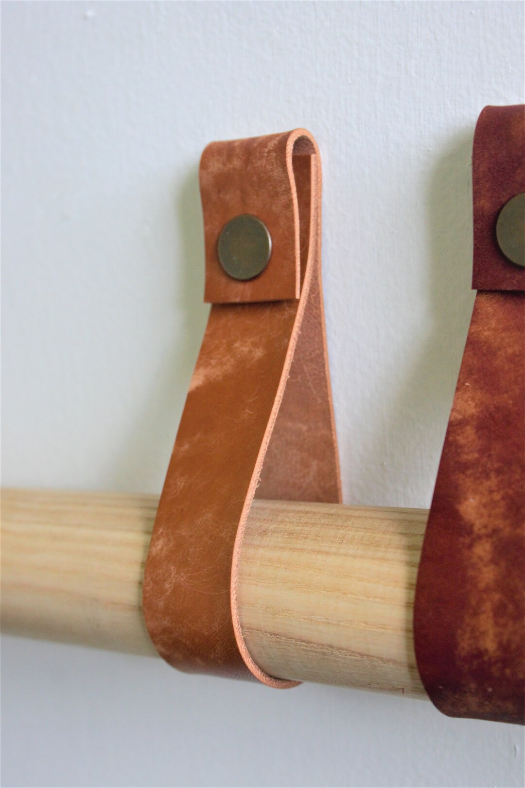 Leather Wall Strap Leather Strap Leather Strap Hanger Etsy