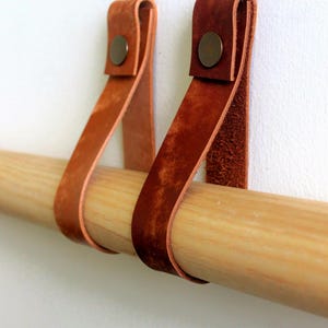 Leather Wall Strap, Leather Strap, Leather Strap Hanger,
