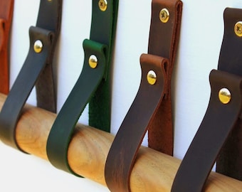 Leather Wall Strap: Curtain Rod Holder, Decor Mounting