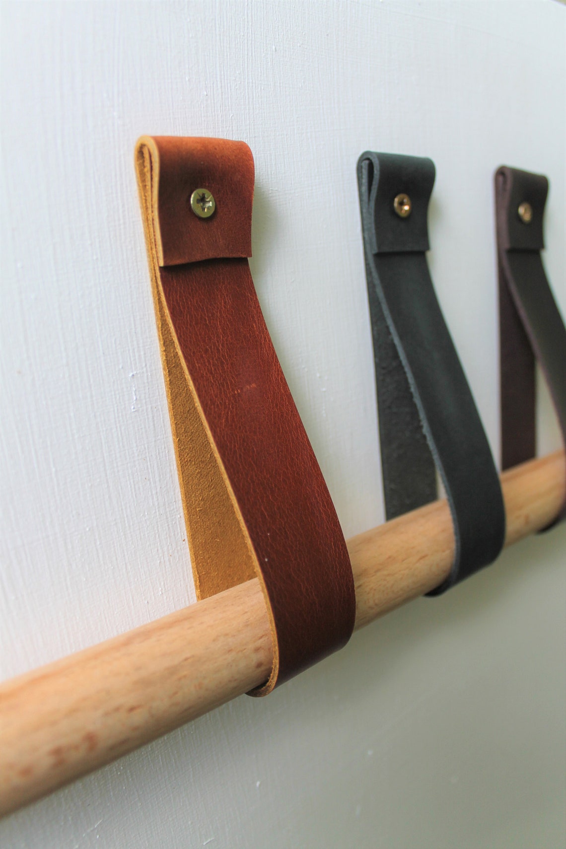 Leather Wall Strap Leather Strap Leather Strap Hanger Etsy