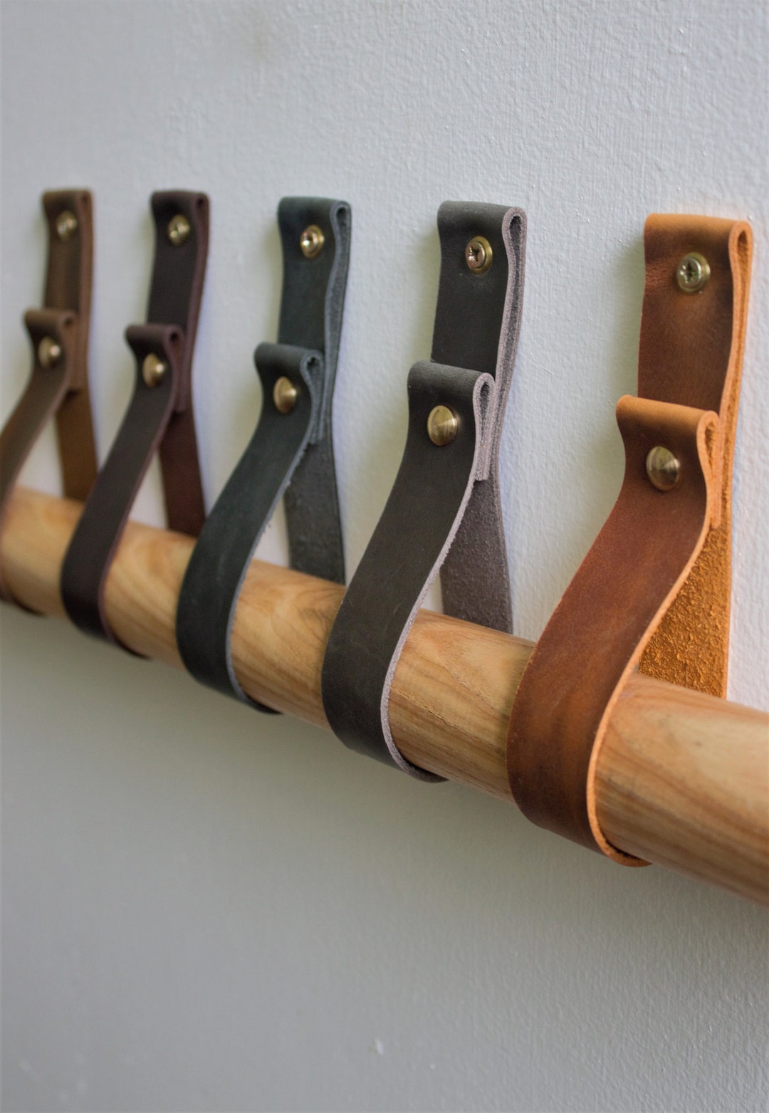 Leather Wall Strap Curtain Rod Strap Holder Leather Strap Etsy