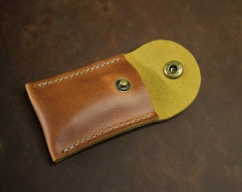 Leather coin pouch, Small leather coin pouch, Coin Purs