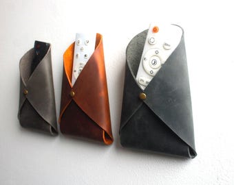 Echt leren houder voor afstandsbediening, opbergvak voor wandmontage