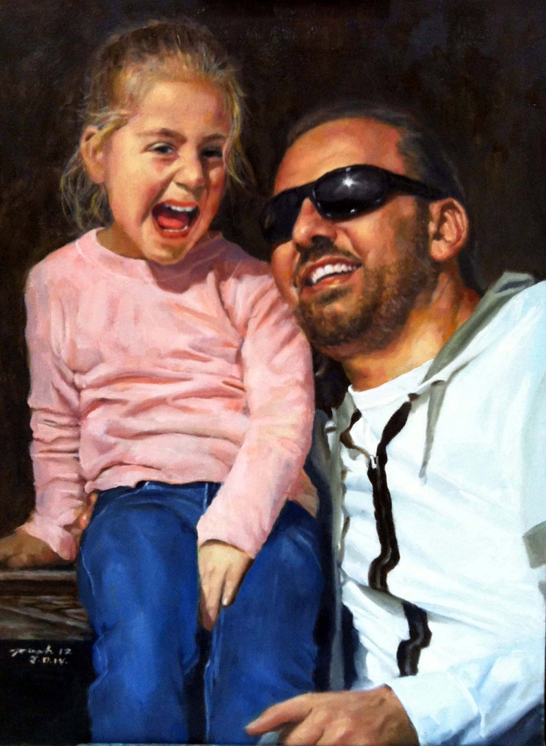Custom Portrait Painting With Oil on Canvas - Etsy UK