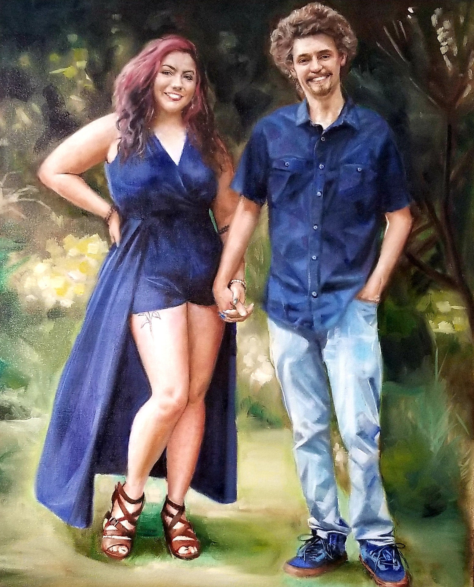 Custom Portrait Painting With Oil on Canvas - Etsy UK