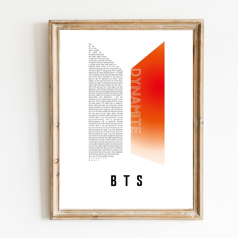BTS Kpop Printable Downloads, BTS Dynamite Wall Art, K-pop Poster, Kpop ...