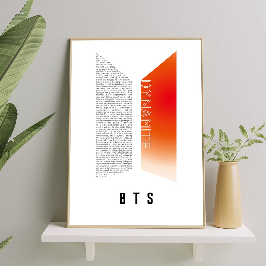 BTS Kpop Printable Downloads, BTS Dynamite Wall Art, K-pop Poster, Kpop ...