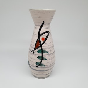 Carino vaso originale ubelacker vintage con motivo a pesce: tedesco occidentale 432/15
