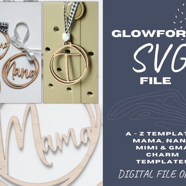 Charm Templates | Bogg Bag SVG Charms | Simply Bag SVG Charm Template | SVG | svg template | Glowforge | Glowforge svg | Keychain svg