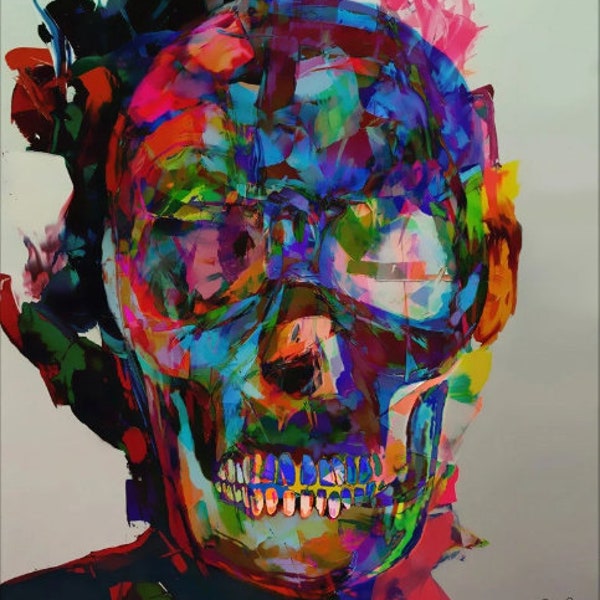 Colourful fine art  "Caveira" by Thiago Thal