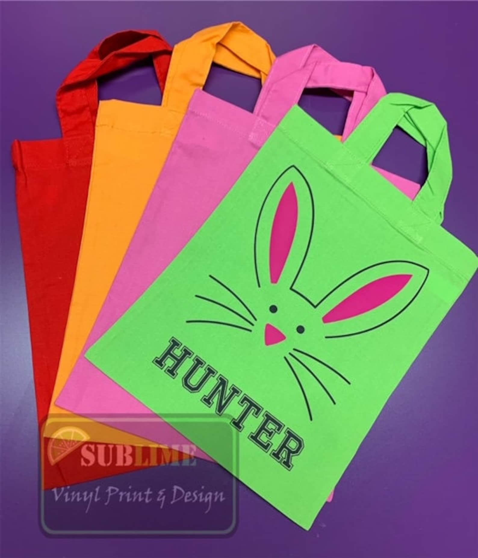 Personalised Easter Bunny Rabbit Tote Bags | Etsy
