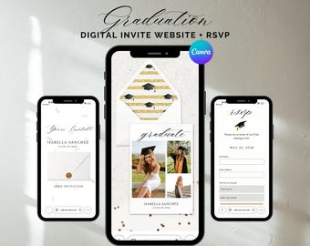 Class of 2026, Graduation Invitation, Graduation Announcement High School, Digital Graduation Party Invite RSVP Website, (Digital Download)