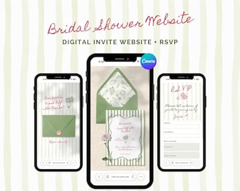 Bridal Shower Digital Invitation, Fresh Off The Market, Bridal Shower Website, Save the Date Digital, Wedding Website (Digital Download)