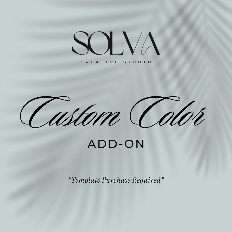 Solva Color Custom Color Add-on - Etsy