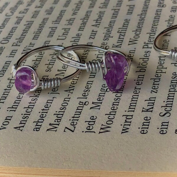 AMETHYST RING (silber)