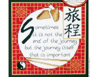 Journey Fortune Cookie Cross Stitch Pattern (121x121)