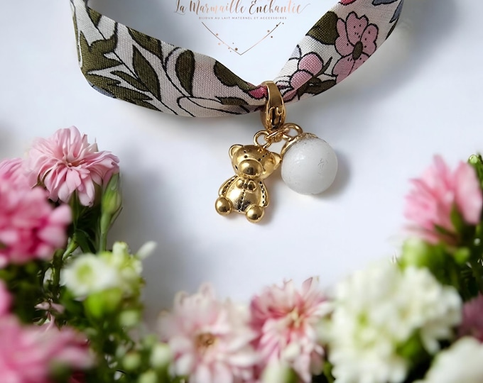 Featured listing image: Liberty bracelet with breast milk pearl - breastfeeding souvenirs - birth gifts - future mother - breastfeeding