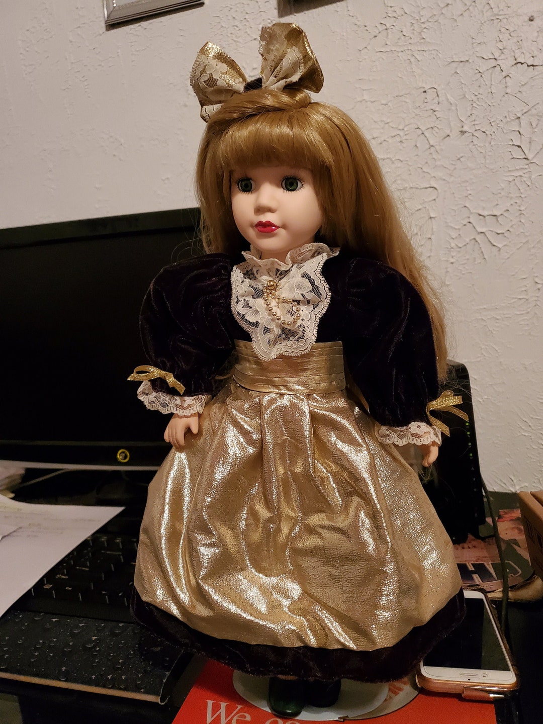 Brass Key, Inc. Victorian Garden Collection Genuine Porcelain Doll