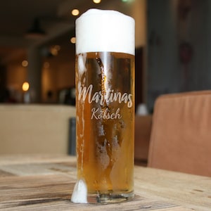 Custom Kölsch glass with name / Personalized gift idea
