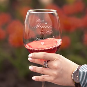 Best Mom in the World | Engraved Wine Glass