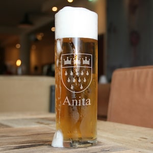 Custom Kölsch glass | Cologne coat of arms engraving / engraved gift