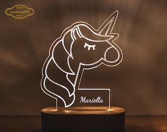 Unicorn | personalized night light with desired engraving