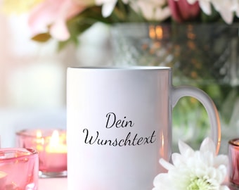 printed mug with desired text