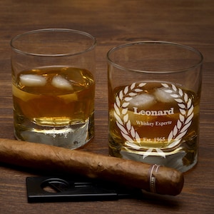 Lorbeerkranz | Whiskeyglas mit Gravur