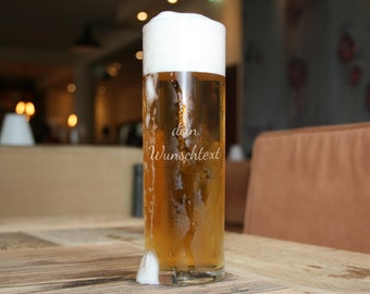Custom Kölschglas mit Wunschtext | personalisiertes graviertes Geschenk