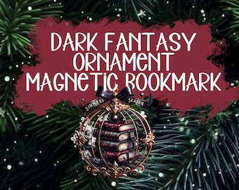 Whimsigoth Winter Bookmarks | Book Lover Gift | Fantasy Ornament Magnetic Reader Marker